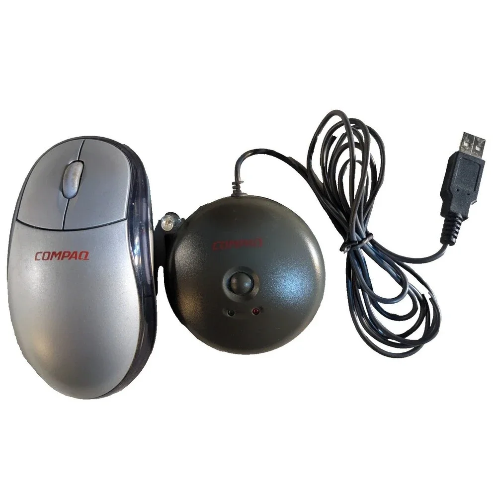 Compaq 27mhz Wireless Optical Mouse and Transmitter 26-751 Vintage